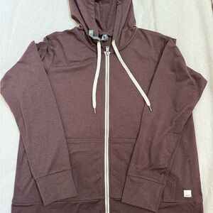 Vuori Ladies Brown Zip-Up Hoodie Large